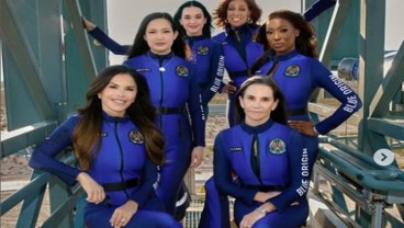 Fantastis! Harga Tiket Pesawat Luar Angka Blue Origin yang Dinaiki Katy Perry Rp470 Miliar