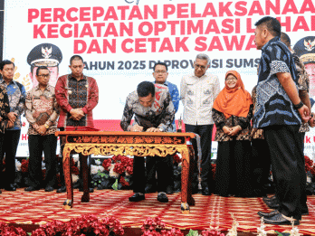 Dukung Swasembada Pangan, Bupati Muba Tandatangani Kontrak SID 2025