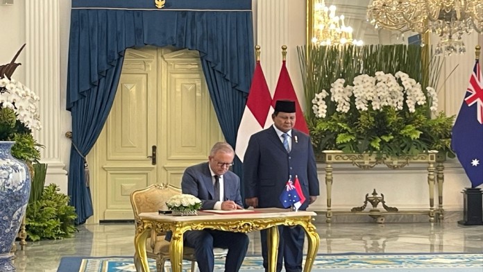 Prabowo Sambut PM Australia Anthony Albanese di Istana Merdeka