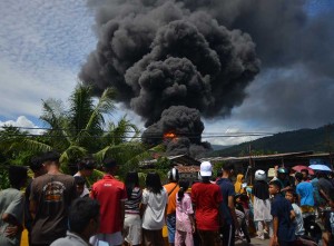 Pabrik Karet PT Teluk Luas di Padang Hangus Terbakar