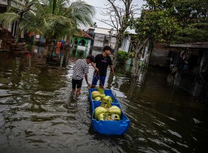 Sebelas Desa di Demak Terendam Banjir Akibat Jebolnya Tanggul Sungai Tuntang