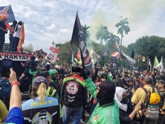 Penampakan Shelter Gojek di Tengah Demo Ojol: Sepi, Driver Pilih Mangkal