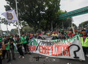 Pengemudi Ojol Gelar Unjuk Rasa Menuntut Penurunan Potongan Biaya Aplikasi
