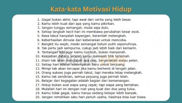 120 Kata-kata Motivasi Hidup sebagai Booster Semangat