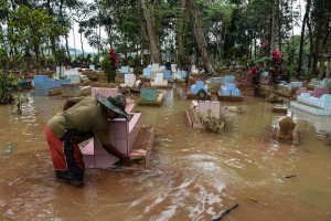 Banjir Akibat Luapan Sungai Citanduy di Kabupaten Ciamis Mulai Surut