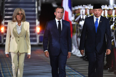 Presiden Prancis Tiba di Indonesia