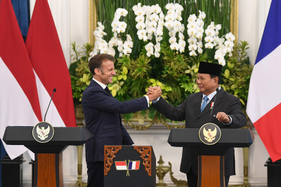 Presiden Prabowo Menerima Kunjungan Presiden Prancis
