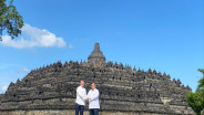 Ketika Presiden Prabowo Antar Macron dan Brigitte Menyusuri Borobudur