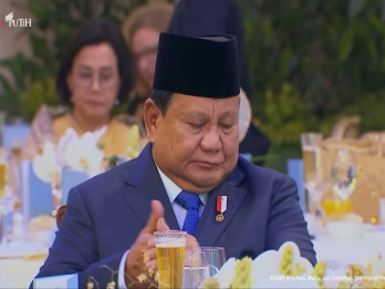 Bukan Wine, Prabowo Teguk Sari Apel Saat Menjamu Macron