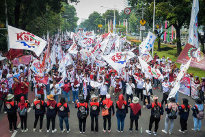 Demo Buruh di Jakarta Menuntut Pemerintah Perketat Aturan Impor Idustri Padat Karya