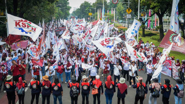 Demo Buruh di Jakarta Menuntut Pemerintah Perketat Aturan Impor Idustri Padat Karya