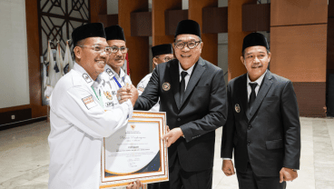 Bupati Muba Lantik 3 Kades Antar Waktu dan Pengurus DPC Apdesi 2025-2030