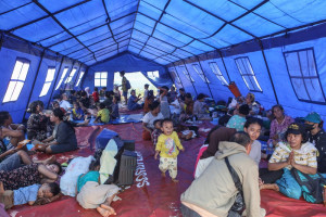 Posko Pengungsi Korban Kebakaran Kapuk Muara
