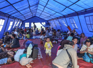 Posko Pengungsi Korban Kebakaran Kapuk Muara