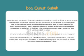 Doa Qunut Subuh Arab, Latin yang Benar dan Lengkap