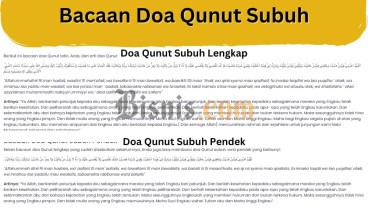 Doa Qunut Subuh Versi Pendek, Panjang beserta Bacaan Latin