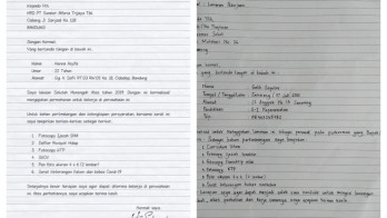 Template dan Contoh Surat Lamaran Kerja Tulis Tangan 2025