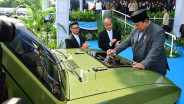 Prabowo Resmikan Peluncuran Mobil Rantis Listrik Pandu Maung MV 3 Buatan Pindad