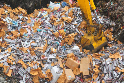 Pemusnahan Rokok Ilegal di Kudus Jawa Tengah