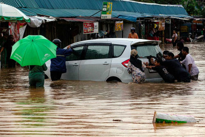 Sejumlah Jalan di Batam Terendam Banjir