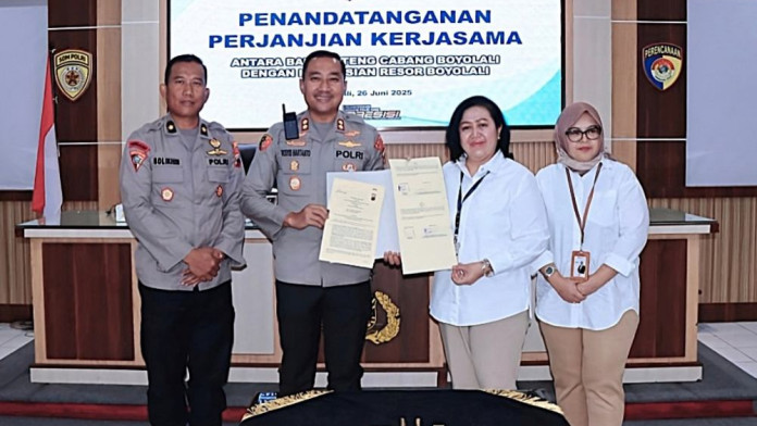 Bank Jateng Layani Penyaluran Tunjangan Kinerja Polres Boyolali