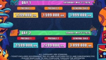 Harga Tiket Konser MCR di Hammersonic Jakarta 2026, Termurah Rp2 Jutaan