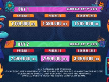 Harga Tiket Konser MCR di Hammersonic Jakarta 2026, Termurah Rp2 Jutaan