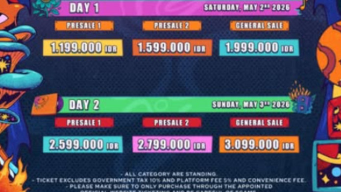 Harga Tiket Konser MCR di Hammersonic Jakarta 2026, Termurah Rp2 Jutaan