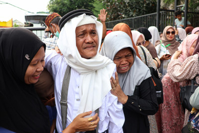 Kedatangan Jamaah Haji Kloter Terakhir Debarkasi Makassar