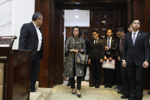Sri Mulyani Bahas Anggaran Pagu indikatif Kementerian Keuangan Saat Raker Dengan DPR