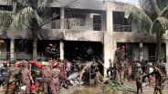 Jet Latih Militer Jatuh di Sekolah di Bangladesh, 19 Orang Tewas