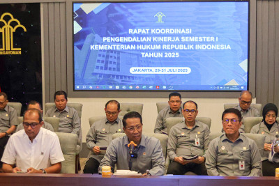 Capaian Kinerja Kementerian Hukum Triwulan Kedua 2025