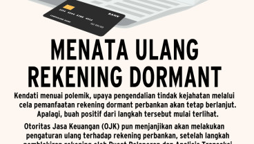 KEJAHATAN FINANSIAL     : Menata Ulang Rekening Dormant