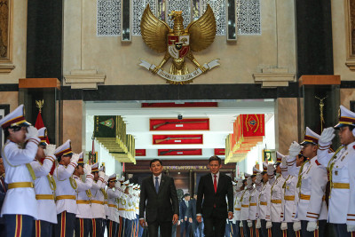 Menhan Sjafrie Sjamsoeddin Bahas Kerjasama Militer Dengan Singapura