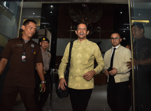 Nadiem Makarim Usai Jalani Pemeriksaan di KPK