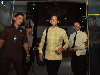 Nadiem Makarim Usai Jalani Pemeriksaan di KPK