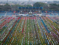 Senam Anak Indonesia Hebat Pecahkan Rekor MURI