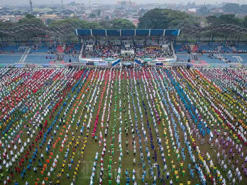 Senam Anak Indonesia Hebat Pecahkan Rekor MURI