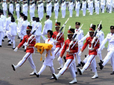 Persiapan Upcara 17 Agustus di Istana Merdeka Hampir Rampung