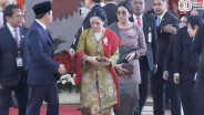 Nota Keuangan, Menkeu Sri Mulyani Tiba di Parlemen Berkebaya Ungu
