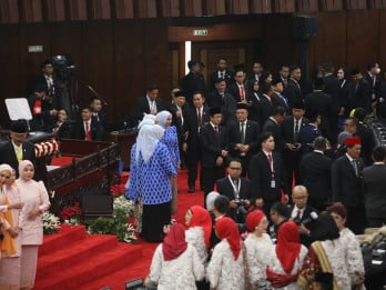 Deretan Menteri Prabowo Tiba di Sidang Tahunan MPR, Meutya Hafid Berkebaya Pink