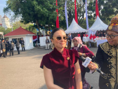 Wulan Guritno Tampil dengan Kebaya Modern di HUT Ke-80 RI: Semoga Indonesia Lebih Solid