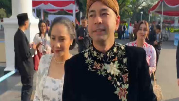 Bak Pengantin, Raffi-Nagita Pakai Baju Adat Jawa saat Upacara HUT Ke-80 RI