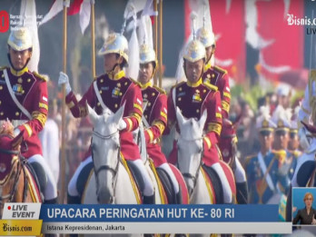 145 Kuda Kawal Kirab Pembawa Bendera & Teks Proklamasi di HUT ke-80 RI
