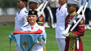 Foto Cantiknya Bianca Alessia Christabella Lantang, Pembawa Bendera Merah Putih HUT ke-80 RI