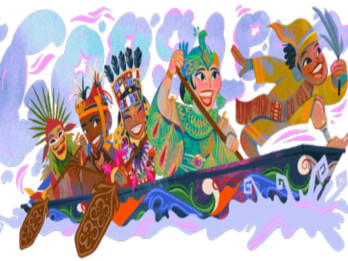 Google Doodle Tampilkan Tradisi Pacu Jalur di HUT Ke-80 RI