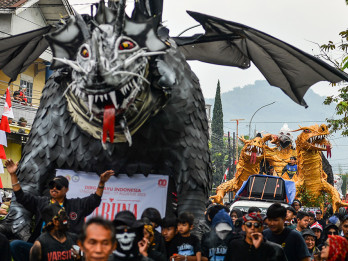 FestivaL Ogoh-ogoh Meriahkan  Hari Kemerdekaan di Garut