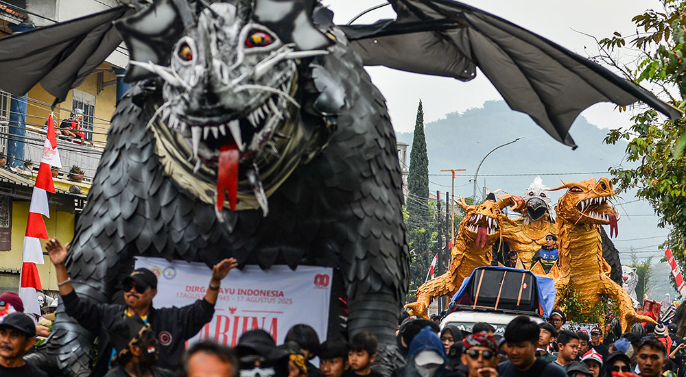 FestivaL Ogoh-ogoh Meriahkan  Hari Kemerdekaan di Garut