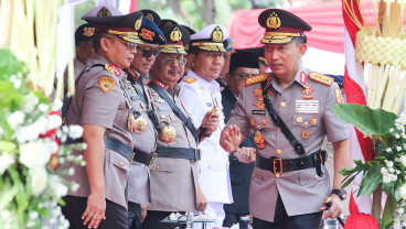 Upacara Hari Juang Polri di Surabaya