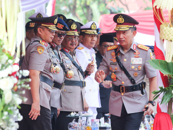 Upacara Hari Juang Polri di Surabaya